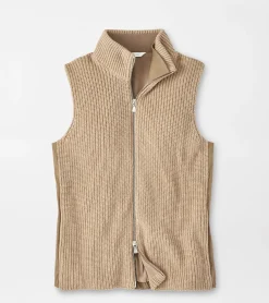 Clearance Peter Millar Tatjana Mixed Media Vest PEBBLE
