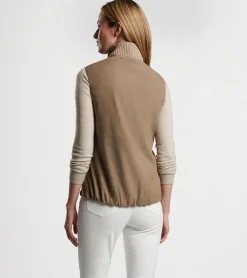 Clearance Peter Millar Tatjana Mixed Media Vest PEBBLE