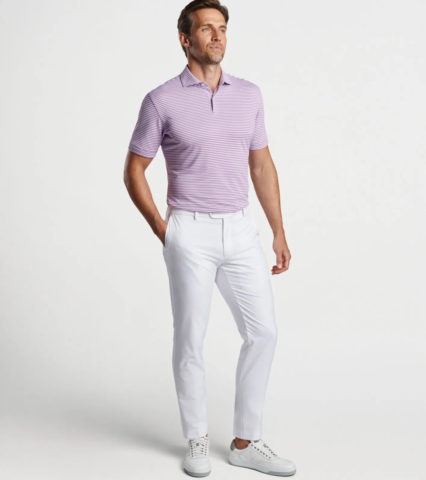 Best Peter Millar Tempo Performance Mesh Polo BLUE PEARL