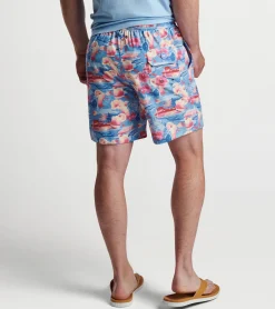 Sale Peter Millar Tequila Sunrise Swim Trunk Infinity