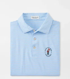 Sale Peter Millar 124th U.S. Open Hales Performance Jersey Polo Cottage Blue