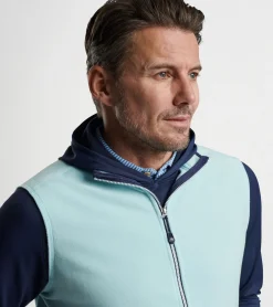 Fashion Peter Millar Thermal Flow Micro Fleece Vest Celeste
