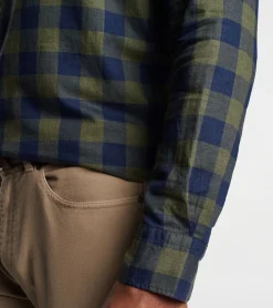Outlet Peter Millar Thorp Cotton Sport Shirt JUNIPER