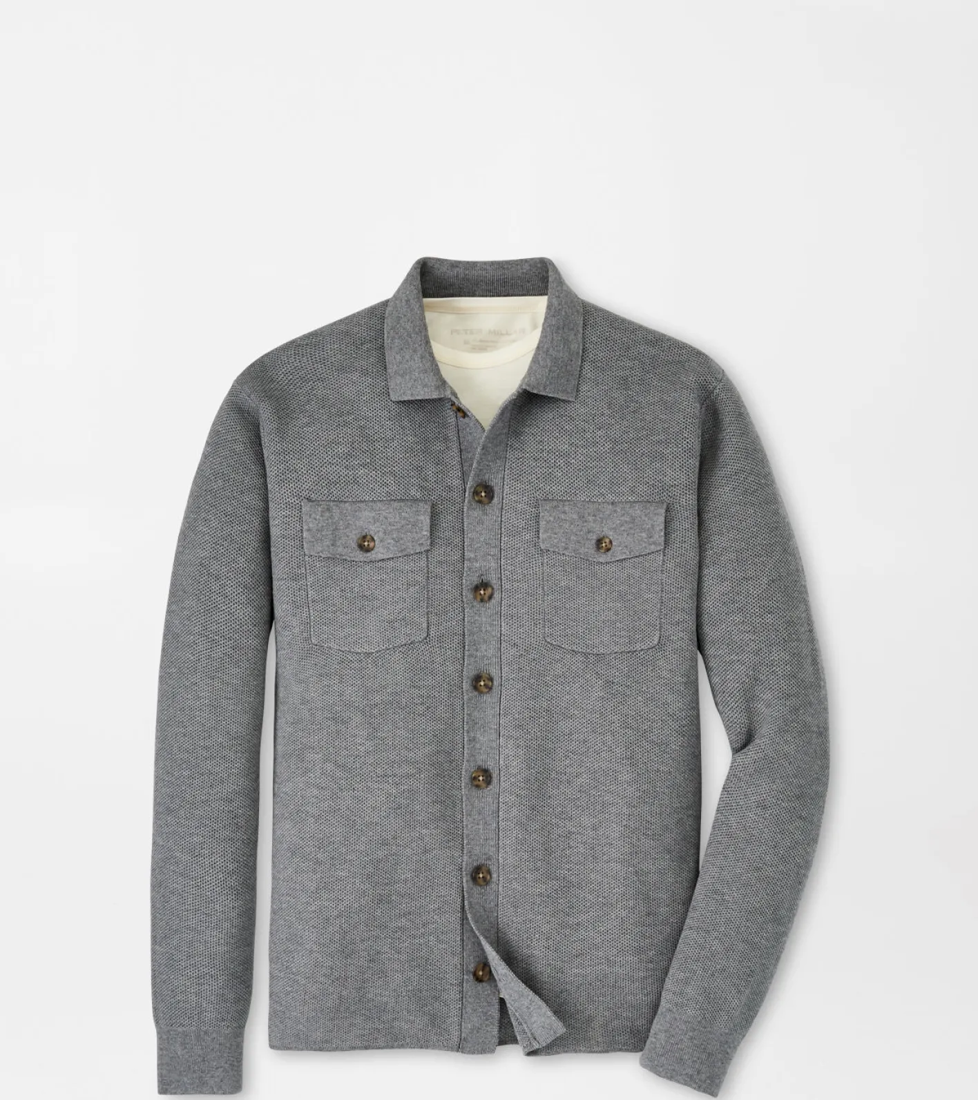 Sale Peter Millar Trenton Sweater Shirt Gale Grey