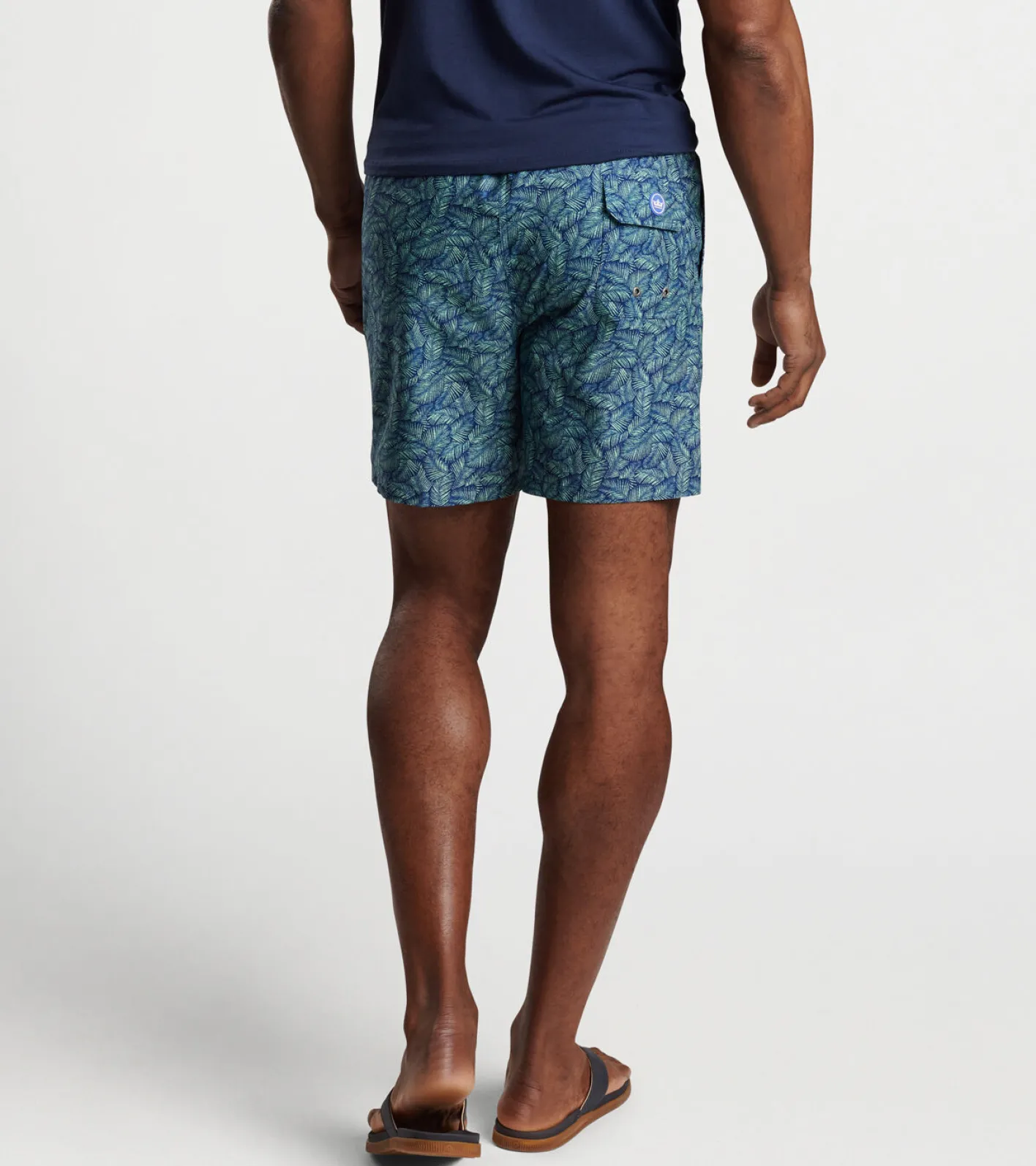 Clearance Peter Millar Tropical Shade Swim Trunk Summer Meadow