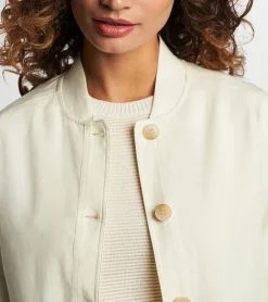 Hot Peter Millar Valletta Effortless Bomber Jacket Ivory