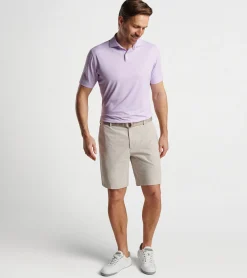 Fashion Peter Millar Van Alen Geo Performance Jersey Polo MOUNTAIN BERRY