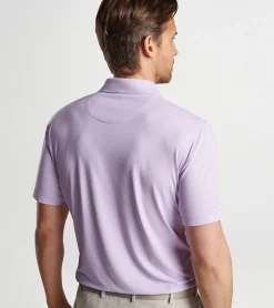 Fashion Peter Millar Van Alen Geo Performance Jersey Polo MOUNTAIN BERRY