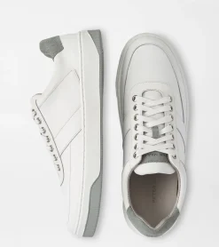 Hot Peter Millar Vantage Pebble Grain Leather Sneaker White