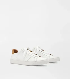 Hot Peter Millar Vantage Pebble Grain Sneaker White