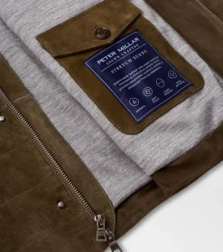Clearance Peter Millar Vantage Suede Vest Loden