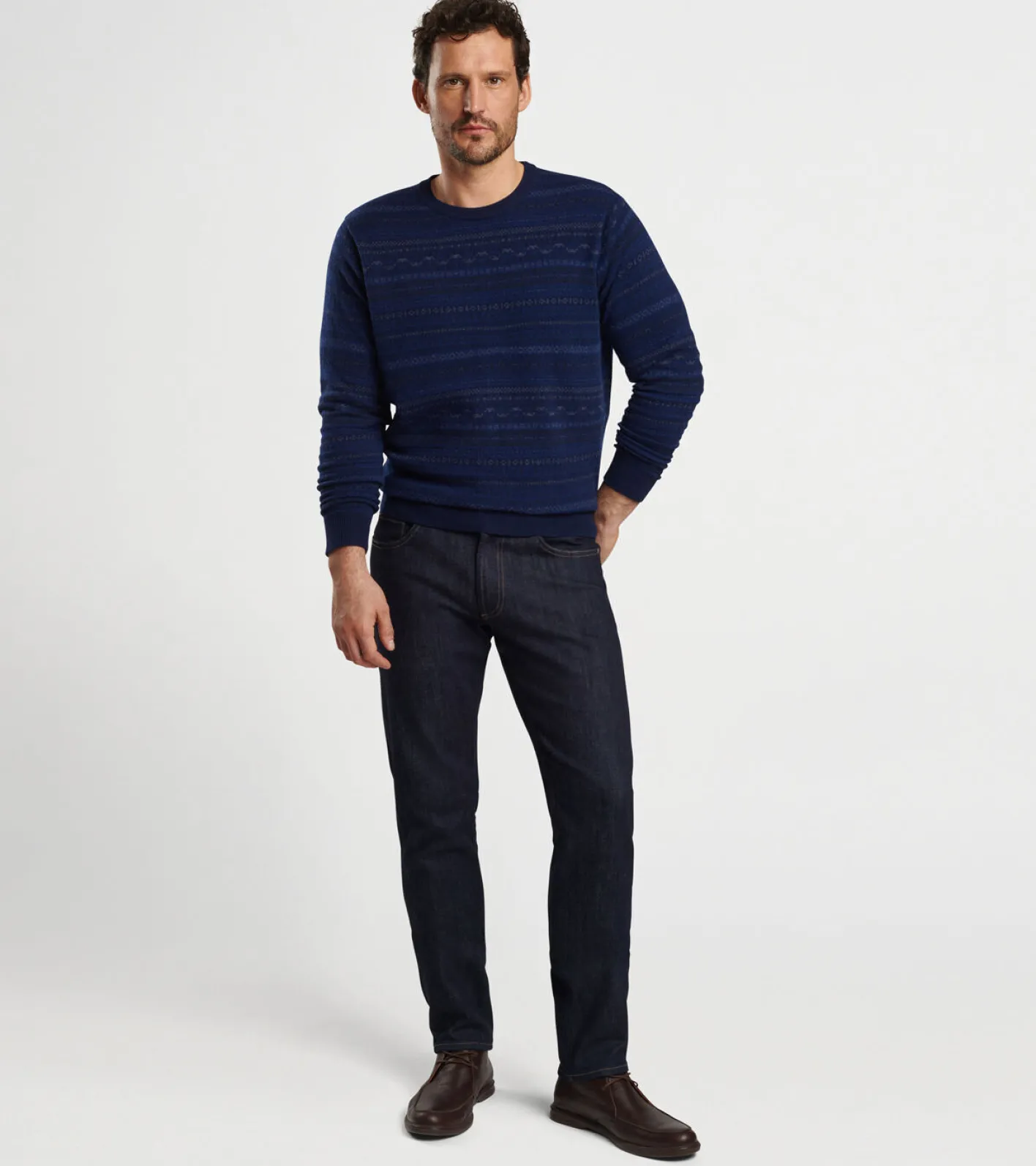 Clearance Peter Millar Vintage Washed Five-Pocket Denim MEDIUM WASH INDIGO