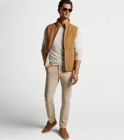 Outlet Peter Millar Vista Suede Vest SUMMER DUNES