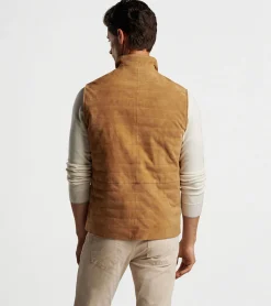 Outlet Peter Millar Vista Suede Vest SUMMER DUNES