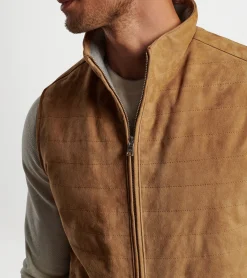 Outlet Peter Millar Vista Suede Vest SUMMER DUNES