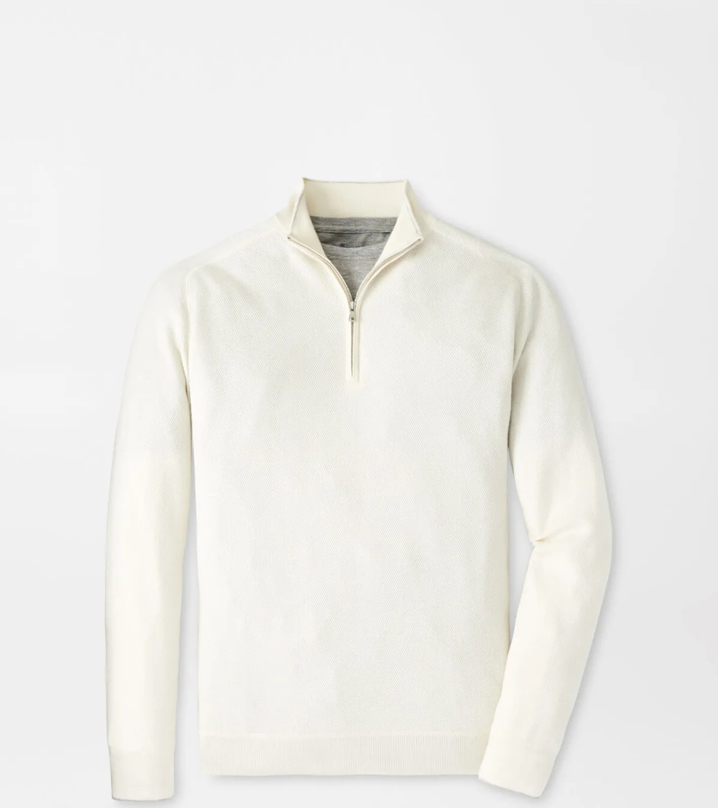 Fashion Peter Millar Voyager Cashmere-Silk Saddle Shoulder Quarter-Zip FAWN