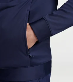 Outlet Peter Millar Weld Half Snap Hoodie Navy