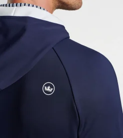 Outlet Peter Millar Weld Half Snap Hoodie Navy