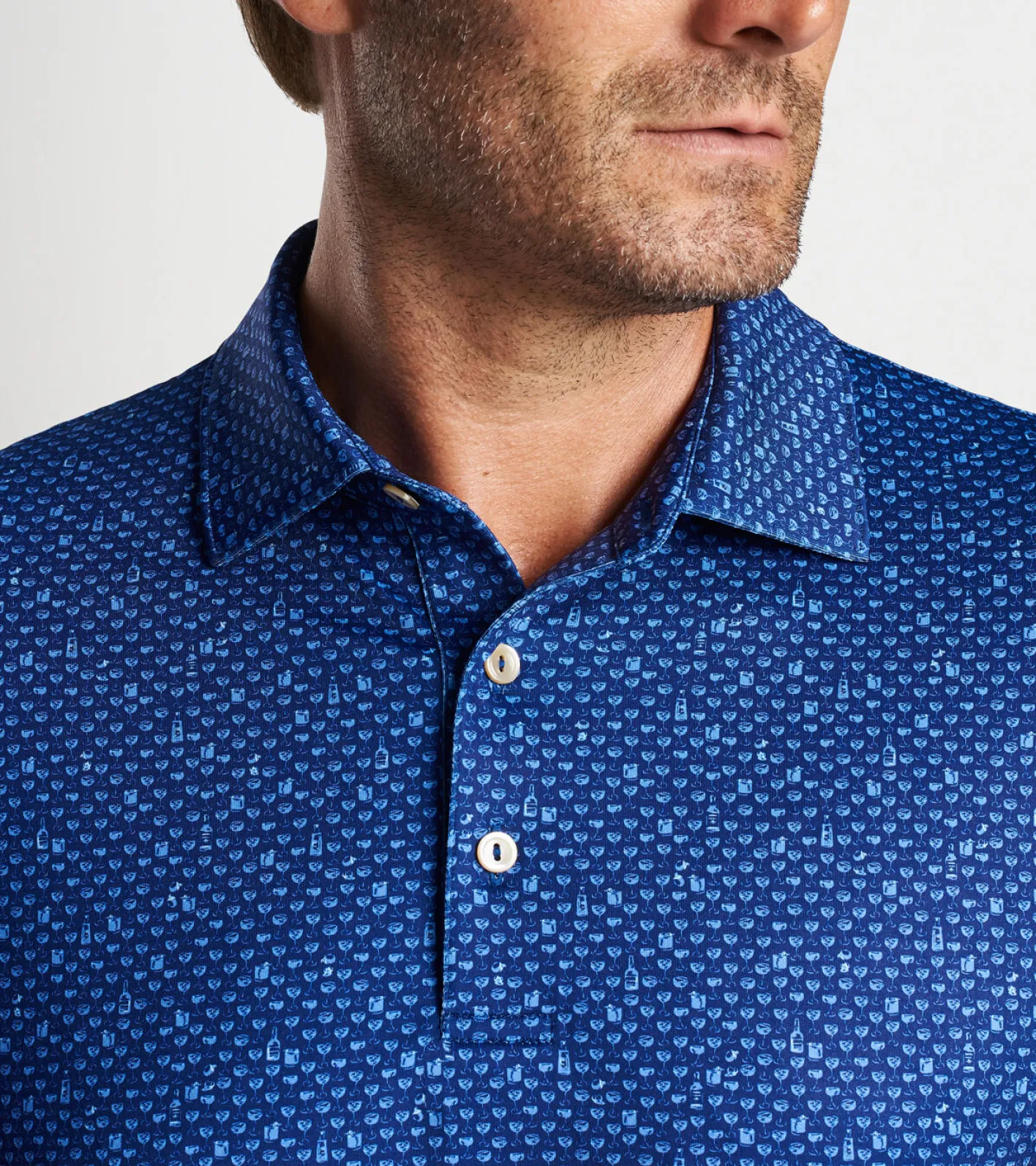 Hot Peter Millar Whiskey Sour Performance Jersey Polo Sport Navy
