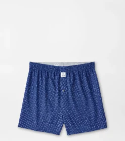 Clearance Peter Millar Whiskey Sour Performance Boxer Short Sport Navy