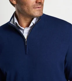 Clearance Peter Millar Whitaker Quarter-Zip Sweater Black
