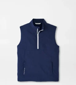 Clearance Peter Millar Windward Half-Zip Vest CABANA BLUE