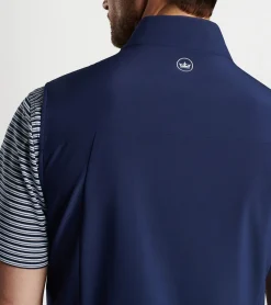 Clearance Peter Millar Windward Half-Zip Vest CABANA BLUE