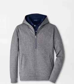 Clearance Peter Millar Winsome Half-Zip Hoodie BLUE PEARL